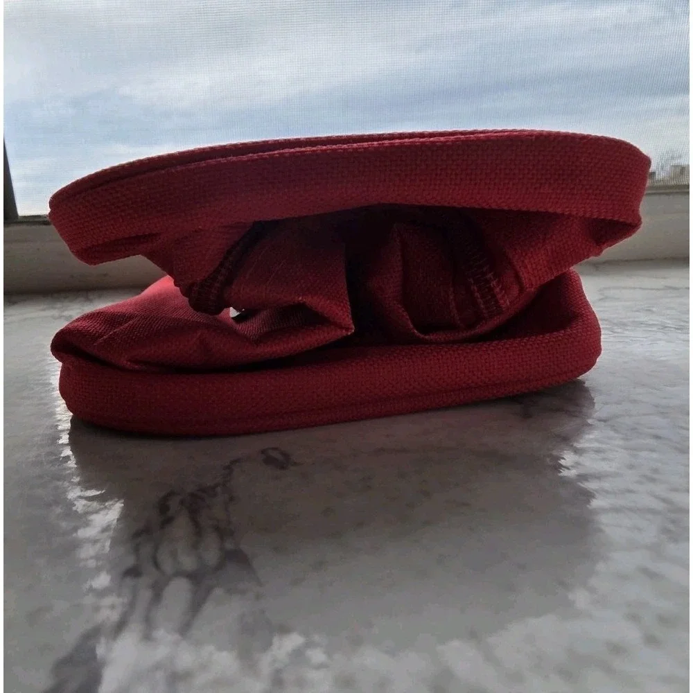 New Cosmetic Bag Women Red Sz: 6.5in x 5.5in x 6.5in Waterproof Canvas Zippered